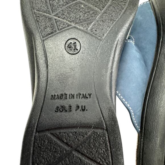 Flexus Anatomic Adjustable Comfort Blue Leather Sandals Women's Size 41/9.5-10 - Picture 10 of 10